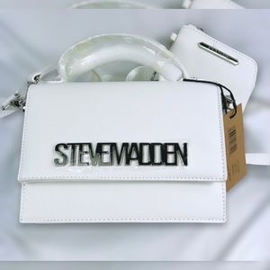 Steven Madden White Bhama Purse